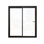 Porte patio 72 po x 80 po avec quincaillerie, verre transparent noir