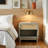 Maharis Modern Wooden Nightstand with Open Shelf & Roller Glide Drawer-1529083385