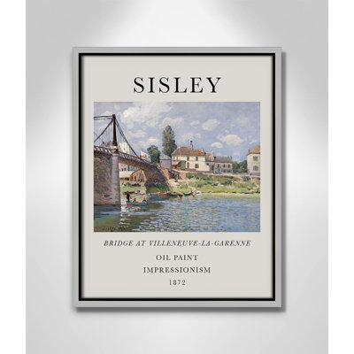 Old Masters Collection " The Bridge At Villeneuve " by Alfred Sisley