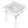 Oval Console Bathroom Sink with Overflow