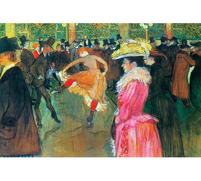 «Ball in the Cabaret» par Toulouse-Lautrec, reproduction d'art