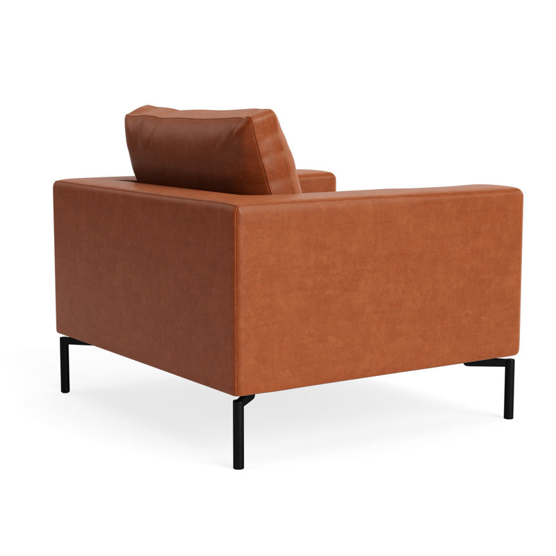 Nouvelle chaise longue standard, Coffee Genuine Leather, Noir