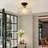Moncia 1-Light 11" Embossed Glass Semi-Flush Mount Ceiling Light for Hallway Entryway-106102651