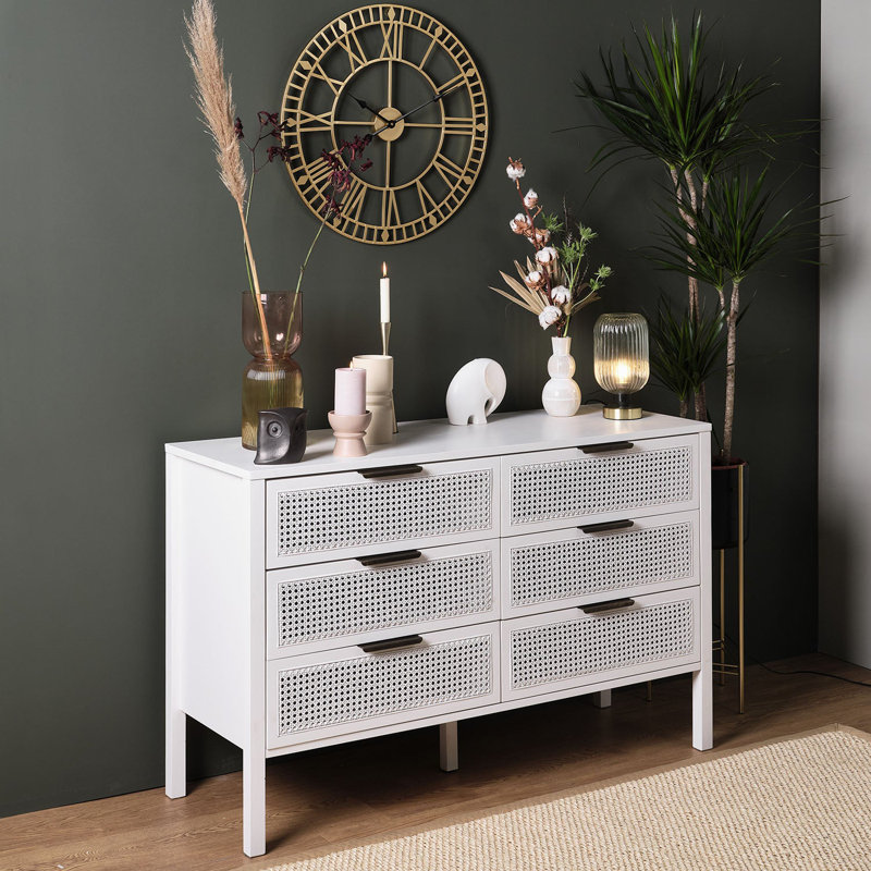 Tenaya 45cm W 6 - Drawer Chest of Drawers, White