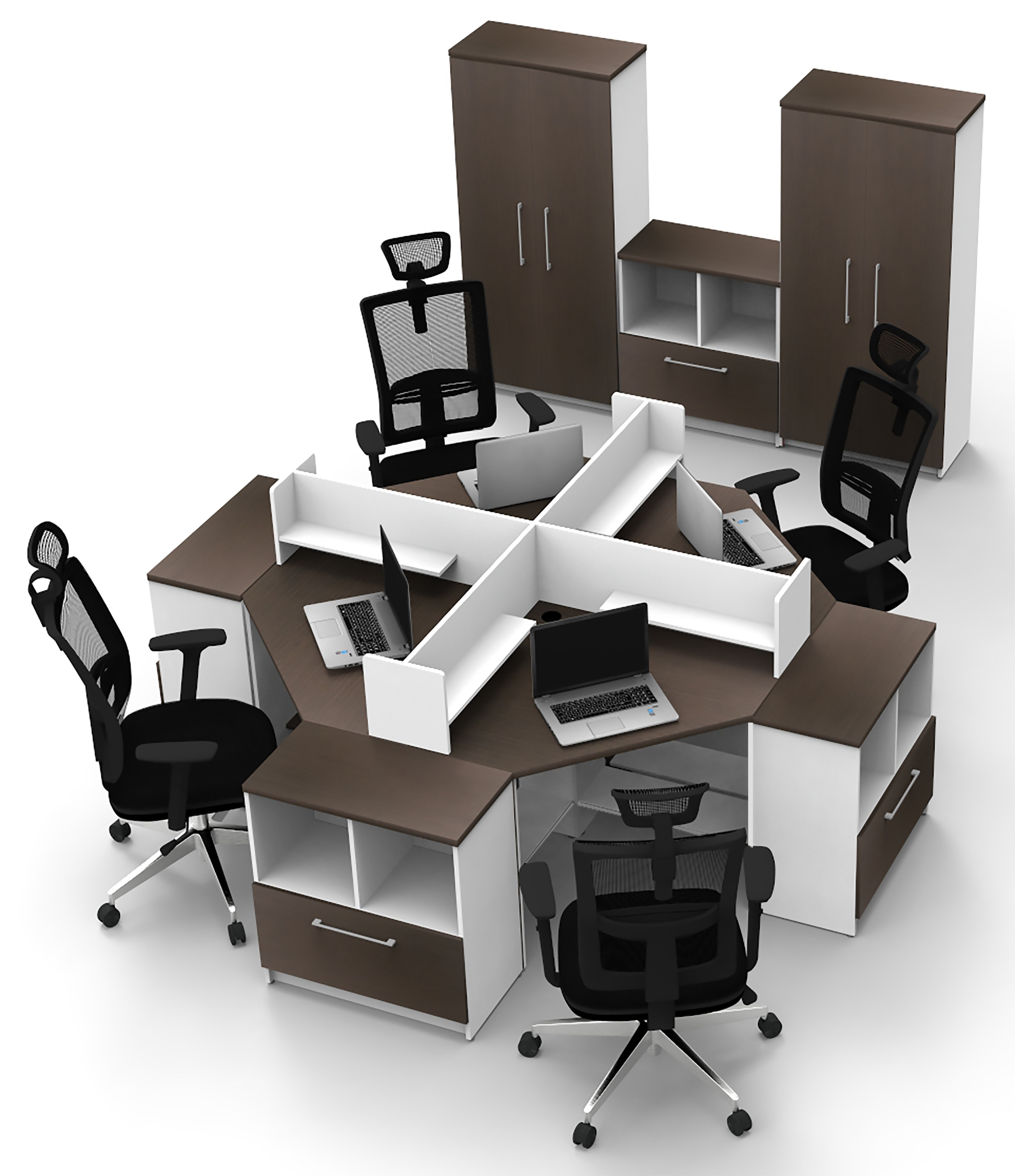 Inbox Zero Office Reception Center Desks Furniture Group 14Pc