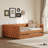 Full XL Size Upholstered Daybed With Trundle And LED-615290125
