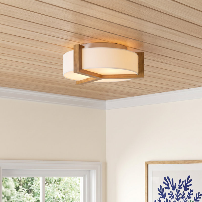 Ernie Linen LED Flush Mount