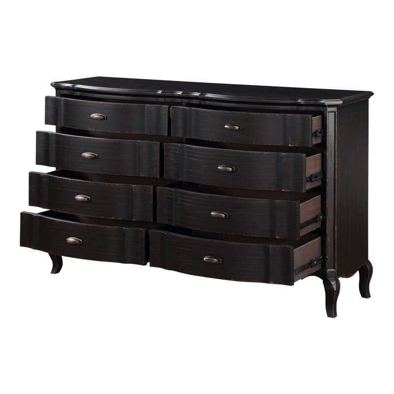 Commode, finition noire antique