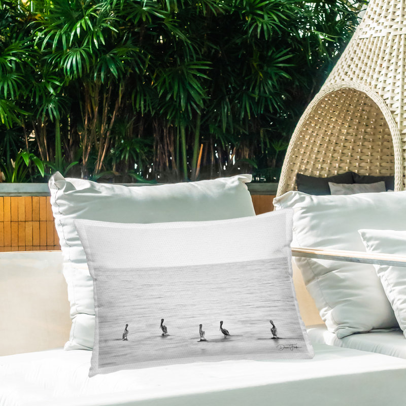 Coussin Pelicans on Shore