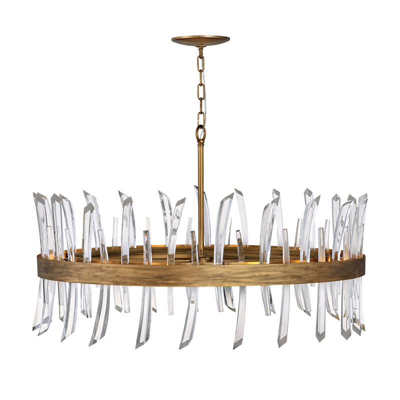 10 - Light Chandelier, Burnished Gold