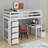 Twin Loft Bed With Drawers,Desk And Stairs-2098774153