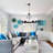 6 - Light Dimmable Wagon Wheel Chandelier