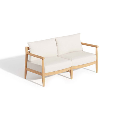 Lido 58.5'' Wide Outdoor Teak Loveseat with Cushions