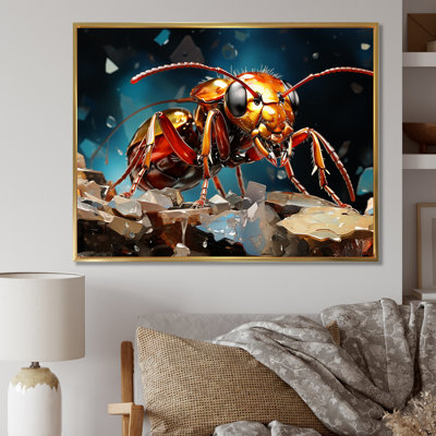 Art Deco Forager Gold Ant I sur impression sur toile