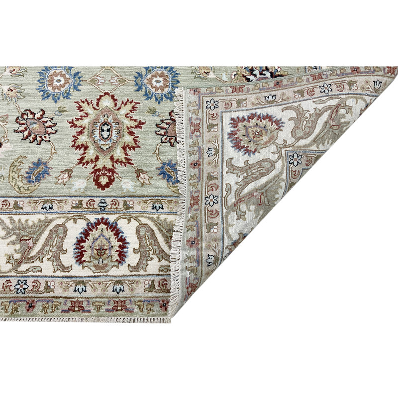Outdoor Oriental Area Rug in Gray/Wine/Blue, Rectangle 8' x 10'