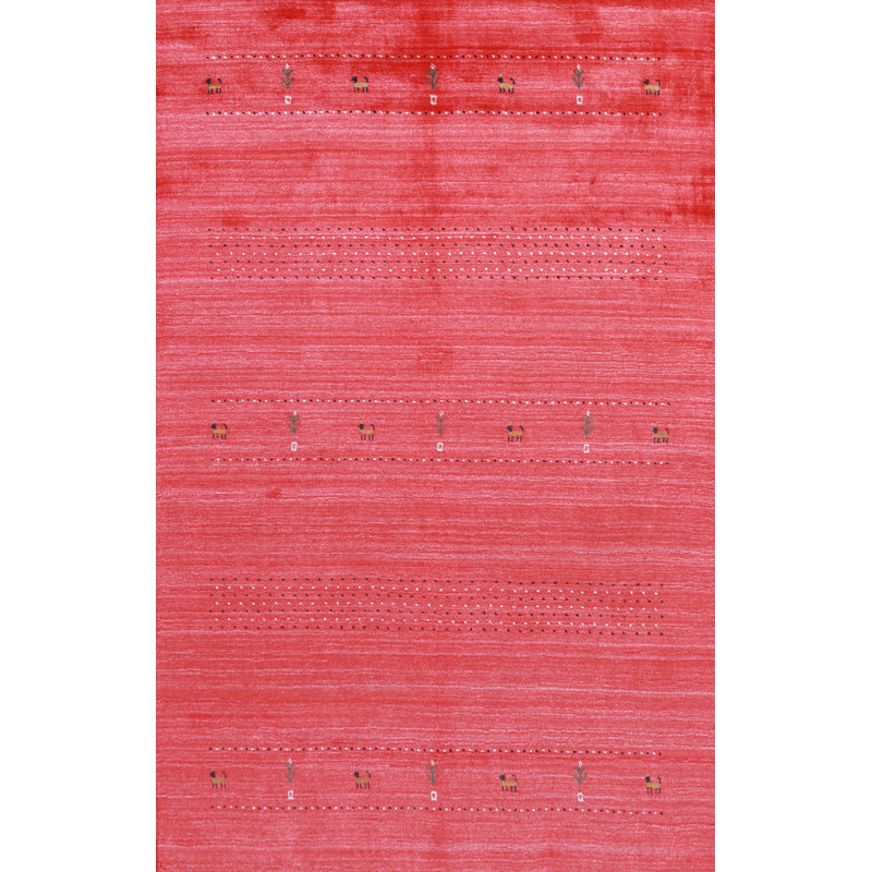Tapis rose Gabbeh 5 x 8
