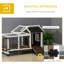 Rabbit Hutch Guinea Pig Cage with Wheels Outdoor/Indoor Brown