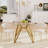 35.4-Inch Square Tempered Glass Dining Table