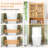 Over The Toilet Storage Cabinet, Tall Natural Bamboo Bathroom Shelf Over Toilet With 2 Doors & Open Shelf, Freestanding Toilet Bathroom Space Saver, 24.5 X 9 X 67 Inch (Natural)