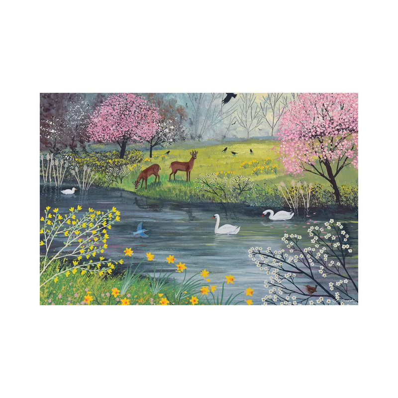 «By Spring River» par Jo Grundy, reproduction d'art sur toile tendue, H 40 po x l 60 po x 1,5 po