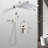 12" Rain Shower Head - Wall Mounted, Brushed Nickel, Brass, Self-Cleaning Nozzle For Smooth And Unclogged Water Discharge, American Standard Pipe Consistent Unimpeded Supply,-127377154