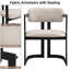 Ensemble de 2 chaises de salle à manger rembourrées, sièges en tissu avec structure en métal-1949761692-1949761693