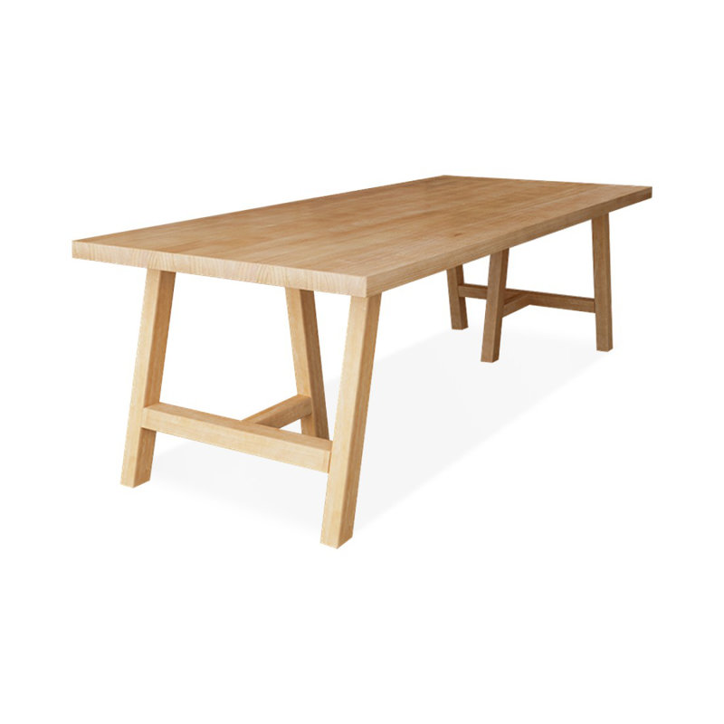 Bureau rectangulaire en bois massif Burlywood, H 29,53 po x l 78,74 po x P 31,5 po