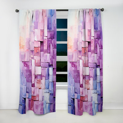 Lilas Dufault Lattices Abstract Shapes I - Rideau Shapes - Rideau abstrait obscurcissant - 1 panneau