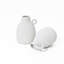 Ensemble de 2 vases modernes en céramique blanc moucheté avec poignées, vase décoratif en terre cuite mat