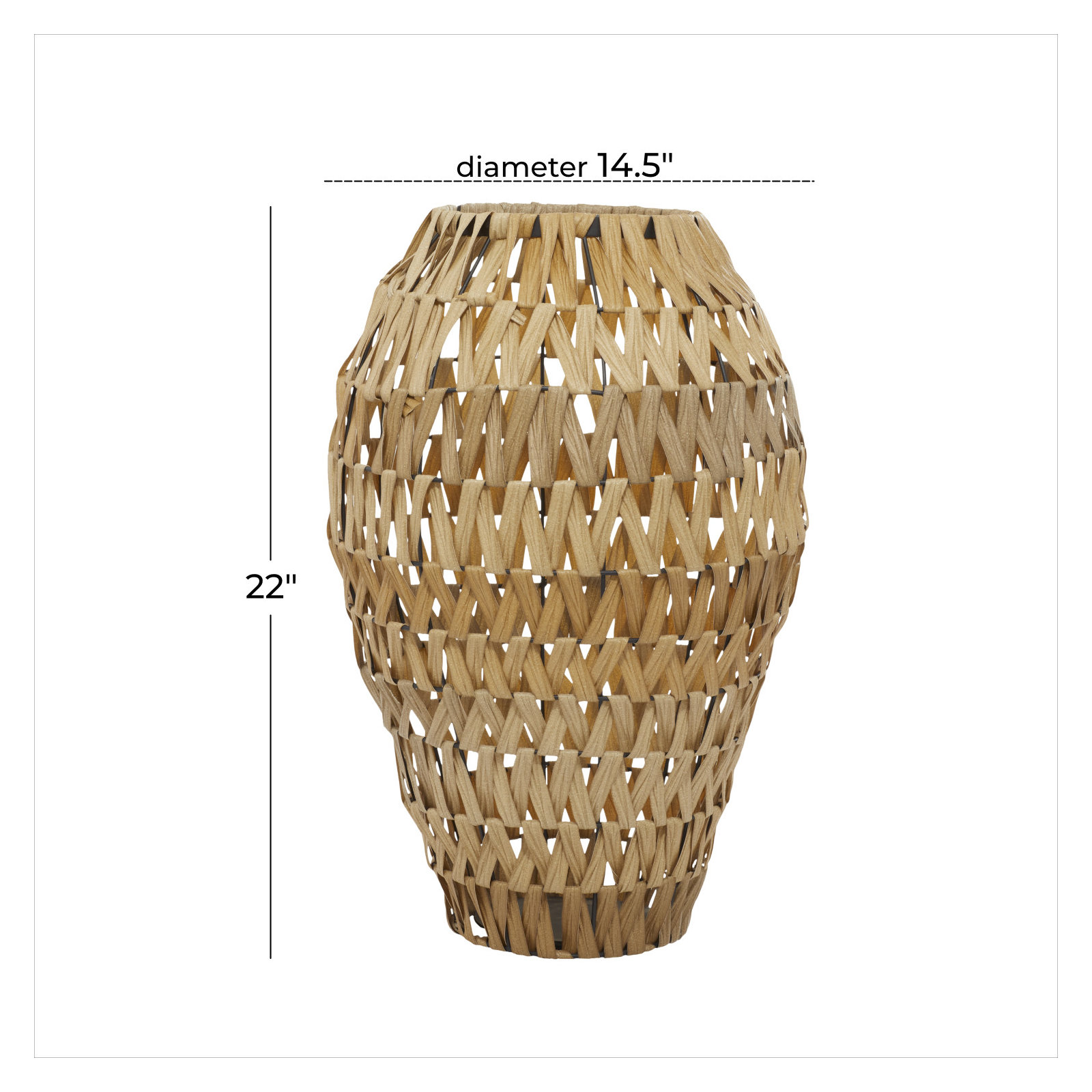 Theodora 22'' Handmade Seagrass Table Vase