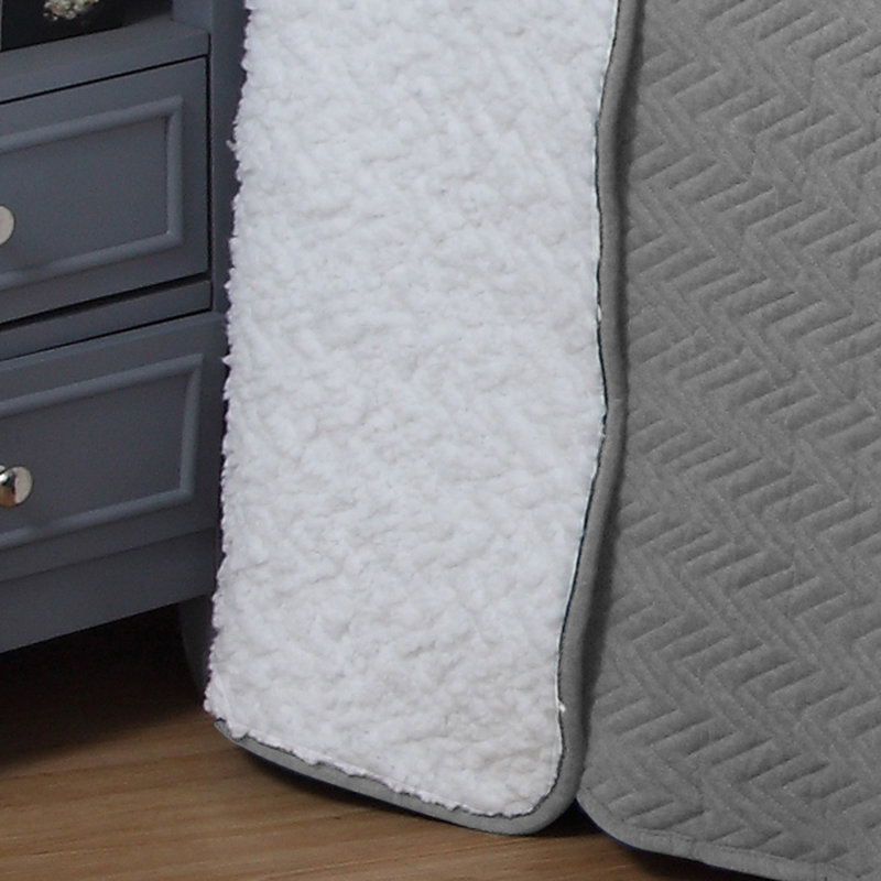 Jersey Knit Quilt, Twin Quilt, Gray