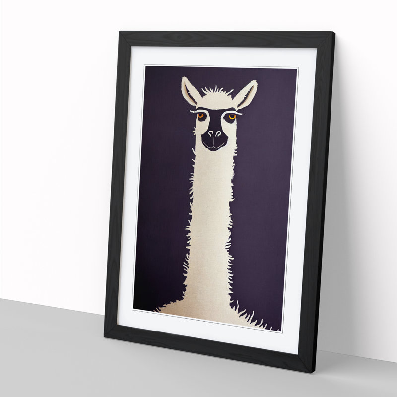 Llama Design Vol.2 - Picture Frame Print, Black, 34cm H x 25cm W x 2cm D