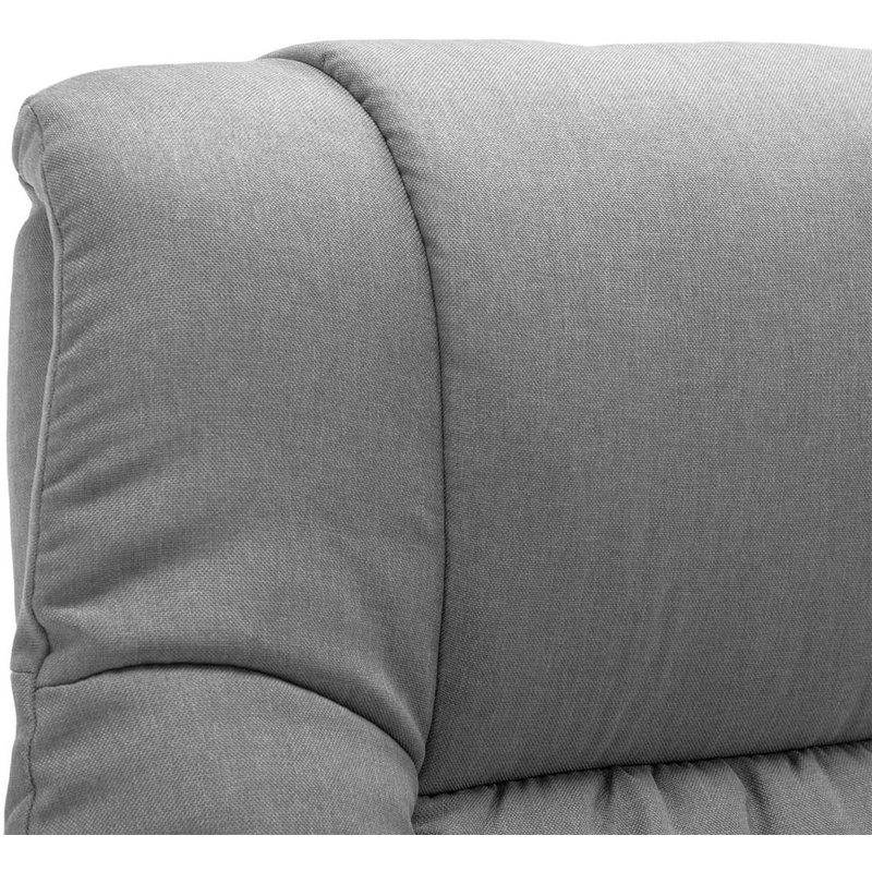 Gentilis 77cm Wide Swivel Ergonomic Recliner, Grey, Black