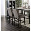 Set of 2 Rustic Grey Chairs - Padded Fabric Seat & Backrest, for Dining Room-1200997538