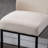 Upholstered Linen Counter Stool with Iron Frame-1009049371-1009049374