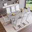 Chaises de salle à manger cantilever modernes Amari en similicuir avec base chromée (ensemble de 8)-1236662291-1214924632-1268853343