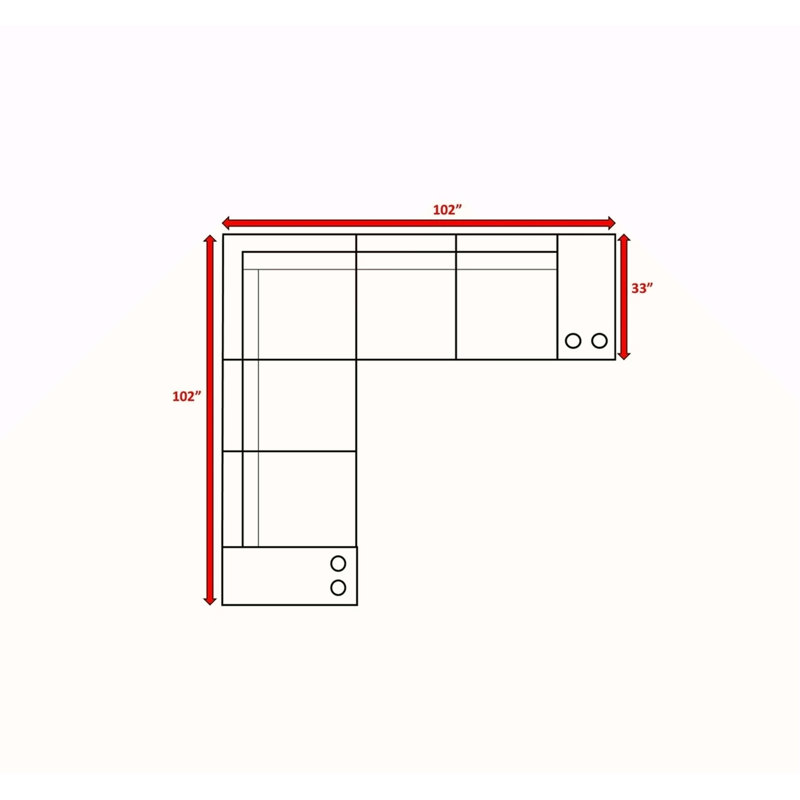 Ensemble de conversation modulaire en rotin 7 pièces avec coussins 7 pièces
