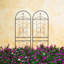 Ensemble de 2 treillis de jardin en métal 71 po x 19,7 po antirouille pour plantes grimpantes-1571660231