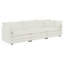 3 en blanc: revêtement, structure pour la stabilité, collection White 3: configuration 1 + 1 + 3, style moderne, tissu chenille, bois