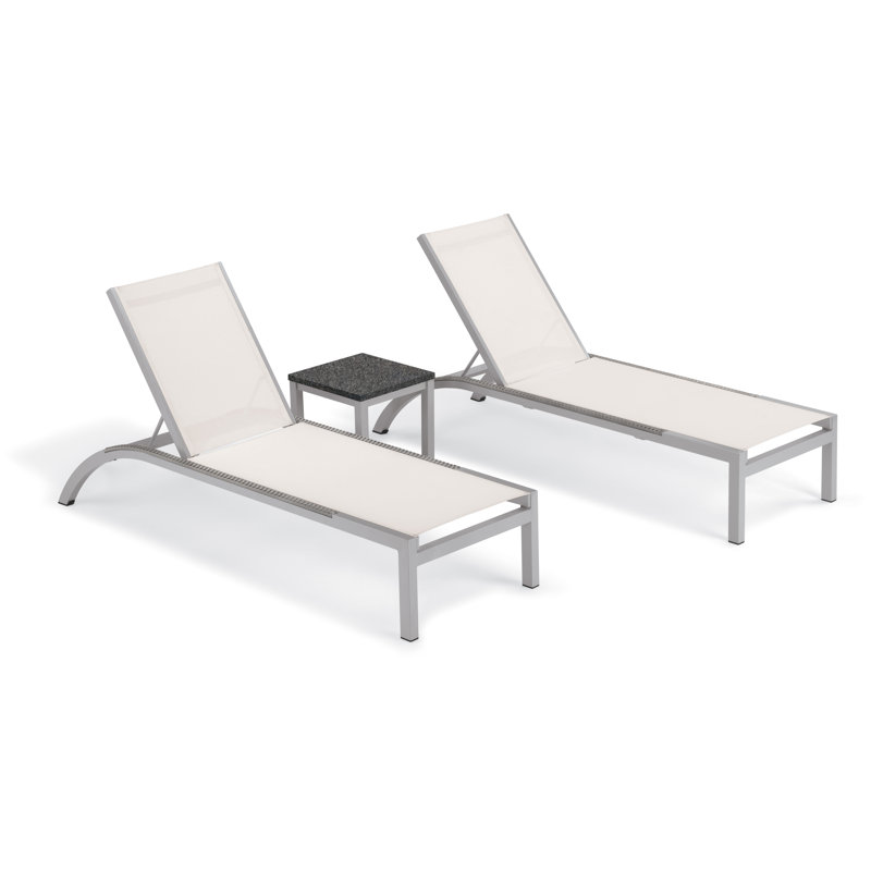 Argento And Travira Outdoor Chaise Lounge, Natural