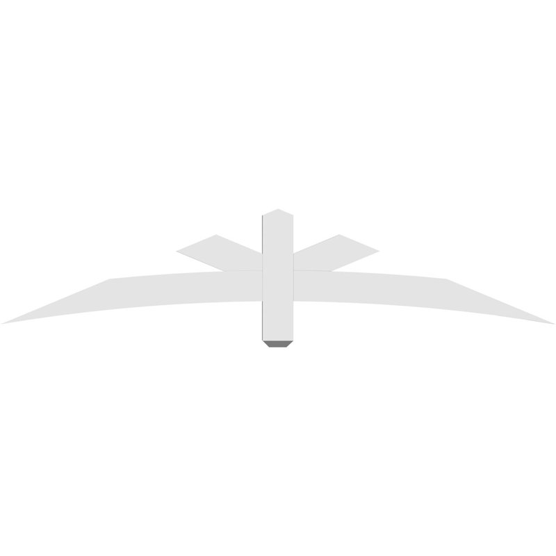 Support de pignon Alberta Alberta, H 15 po x l 72 po (pas 5/12), P 2 po x F 4 po, PVC