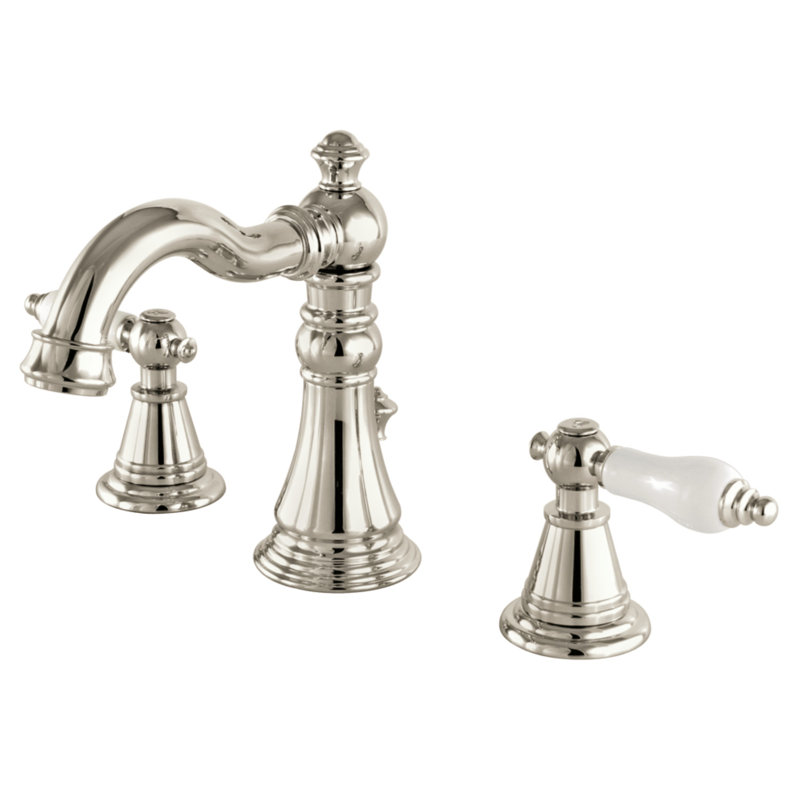 Robinet de salle de bain espacé Kingston, Nickel poli