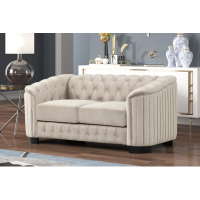 Jeidy 65'' Velvet Loveseat