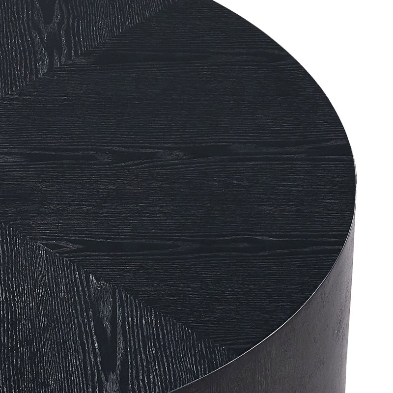 Table basse moderne Modern Drum - MDF noir