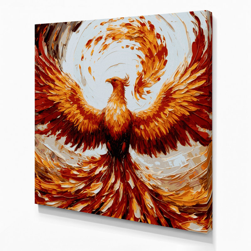 Art mural sur toile Sci Fi Phoenix, H 12 po x l 12 po