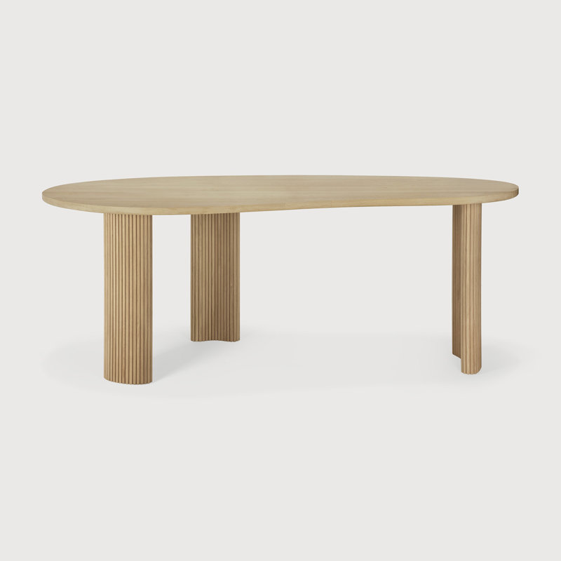 Boomerang Solid Wood Writing Desk, 29.5" H x 78.5" W x 39.5" D, Varnished Oak