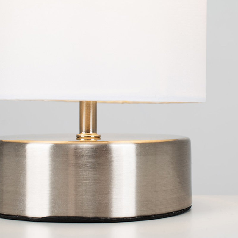 Cherell Metal Lamp, Yes, E14 25 Watts, Brushed Chrome with Grey