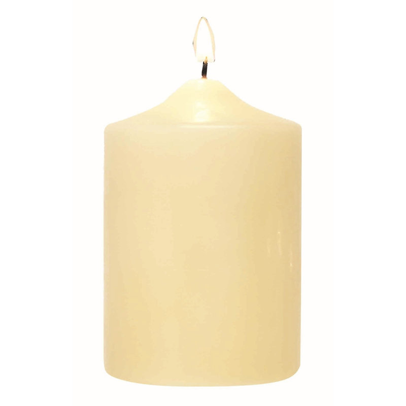 Ensemble de 2 chandelles blanches, H 8 po x l 2,8 po x P 2,8 po, 2, Ivoire