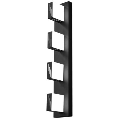 Luminaire de meuble-lavabo moderne à 4 lumières DEL, 25,59 pouces, finition noire avec miroir IP44, pour salle de bain, salon, chambre à coucher, couloir, blanc froid 6000K
