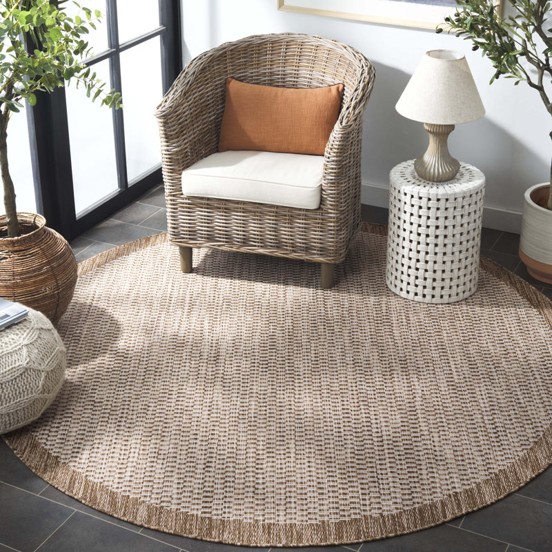 Juergen Performance Performance Geometric Rug, Round 6'7"